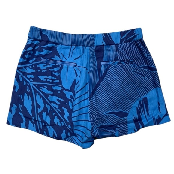 J.Crew blue linen tropical palm shorts size 4 - Picture 2 of 8
